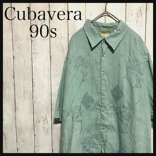 キューバベラ 半袖キューバシャツ刺繍デザイン90s Z1204(シャツ)