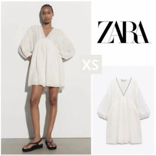 ZARA ザラ 刺繍入りショートワンピース