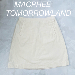 マカフィー(MACPHEE)のMACPHEE TOMORROWLAND コーデュロイ ミニスカート 台形 36(ミニスカート)
