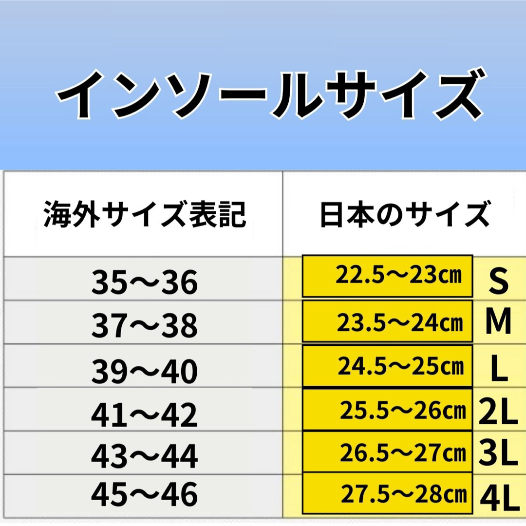 インソール 新型 衝撃吸収 中敷き抗菌 正規品 靴底安定 男女兼用 扁平足 レディースの靴/シューズ(その他)の商品写真