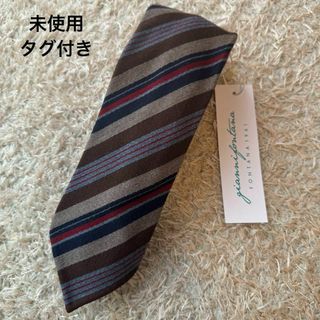 【未使用】GIANNI FONTANA  ネクタイ ストライプ シルクコットン(ネクタイ)