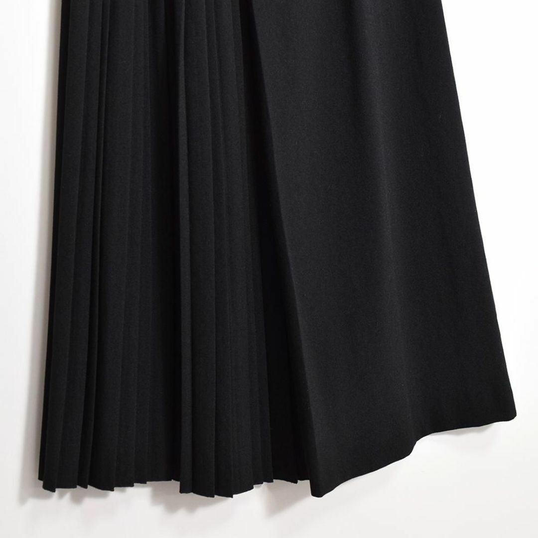 theory(セオリー)の19AW セオリー Theory アシンメトリー プリーツ ラップスカート 黒2 レディースのスカート(ロングスカート)の商品写真