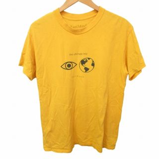 アザー(other)のFast Minds プリントTシャツ カットソー 半袖 黄 Mサイズ(Tシャツ/カットソー(半袖/袖なし))