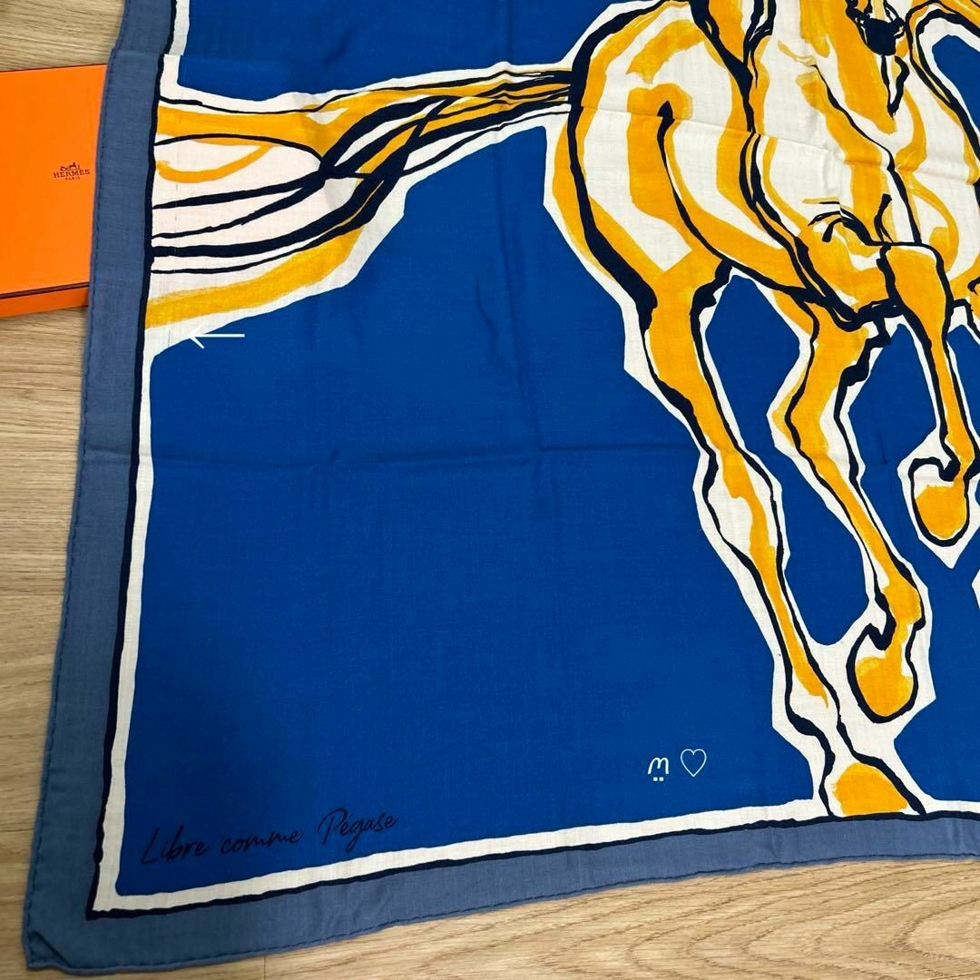 エルメス カレジェアン カシミアシルク 140《ペガサスのように エルメス カレジェアン カシミアシルク 140《ペガサスのように