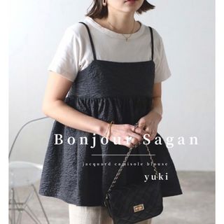 ボンジュールサガン(BONJOUR SAGAN)の【新品/タグ付き】Bonjour Sagan ジャガードキャミブラウス(キャミソール)