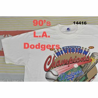 MLB - ドジャース 90’ｓ Tシャツ t14416 シングルステッチ MLB公式 80