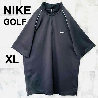 ナイキ(NIKE)のNIKE GOLF ウェア　ポロシャツ　ハーフジップXL ブラック　ゴルフウェア(ウエア)