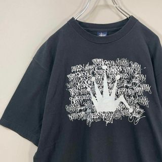 ステューシー(STUSSY)の【00年代、ビッグクラウンロゴ】stussyメキシコ製Tシャツストリート総柄L(Tシャツ/カットソー(半袖/袖なし))