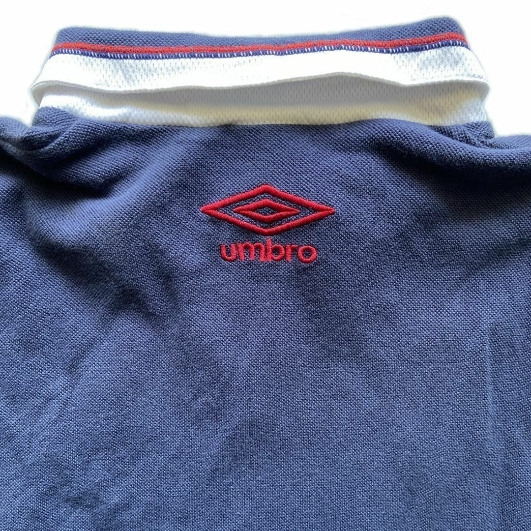 UMBRO(アンブロ)の希少 アンブロ UMBRO デサント社製 ポロシャツ 90s 古着 ネイビー S メンズのトップス(ポロシャツ)の商品写真