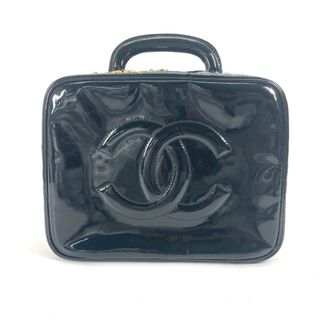 シャネル(CHANEL)のシャネル CHANEL CC ココマーク バニティバッグ カバン 横型 ハンドバッグ パテントレザー ブラック(ハンドバッグ)