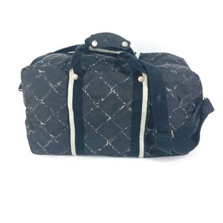 シャネル(CHANEL)のシャネル CHANEL トラベルバッグ 旅行バッグ 旧トラベルライン 2WAY ショルダーバッグ 斜め掛け ボストンバッグ ナイロン ブラック(ボストンバッグ)