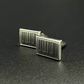 ダンヒル(Dunhill)の美品 dunhill ダンヒル カフス ロゴ ストライプ シルバー 925(その他)