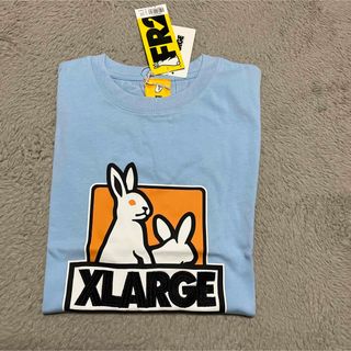 エクストララージ(XLARGE)のX-LARGE × FR2 tee tシャツ　エクストララージ　 M BLUE(Tシャツ/カットソー(半袖/袖なし))