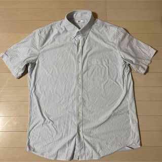 ユニクロ(UNIQLO)のUNIQLO ストライプ　半袖シャツ　XL(Tシャツ/カットソー(半袖/袖なし))