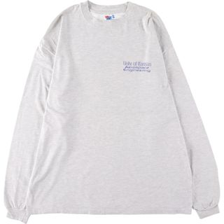 ヘインズ(Hanes)の古着 90年代 ヘインズ Hanes BEEFY-T バックプリント カレッジ ロングTシャツ ロンT メンズXL ヴィンテージ /eaa438590(Tシャツ/カットソー(半袖/袖なし))