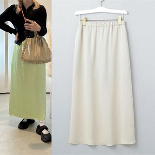 6(ROKU)  SATIN SKIRT サテンスカート