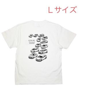 ホンダ シビック 半袖Tシャツ   Ｌサイズ　ホワイト(Tシャツ/カットソー(半袖/袖なし))