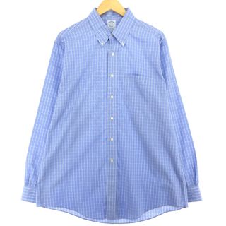 ブルックスブラザース(Brooks Brothers)の古着 ブルックスブラザーズ Brooks Brothers Est.1818 長袖 ボタンダウンチェックシャツ メンズXL /eaa443620(シャツ)