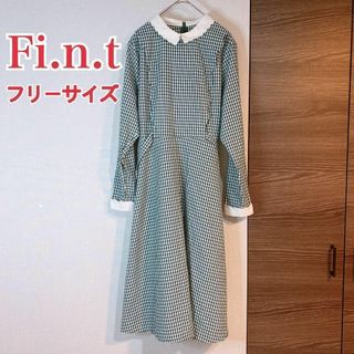 Fi.n.t Fint フィント ワンピース ギンガムチェック グリーン 緑