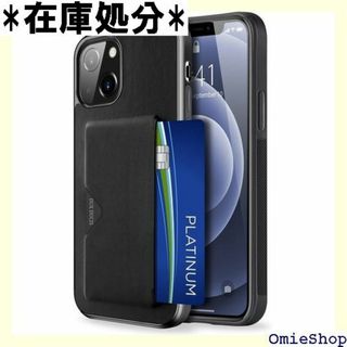 背面カード収納付 iPhone 13 ケース カード収 a 3 ブラック 218(その他)