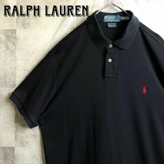 ポロラルフローレン(POLO RALPH LAUREN)の美品 90s ポロバイラルフローレン 鹿子ポロシャツ 半袖 刺繍ロゴ XL相当(ポロシャツ)