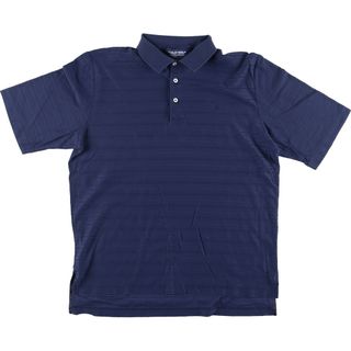 ラルフローレン(Ralph Lauren)の古着 ラルフローレン Ralph Lauren POLO GOLF ポロゴルフ 半袖 ボーダー ポロシャツ メンズM /eaa443494(ポロシャツ)