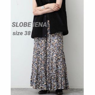 スローブイエナ(SLOBE IENA)の【SLOBE IENA】新品・未使用★シャドーフラワーパターンティアードスカート(ロングスカート)