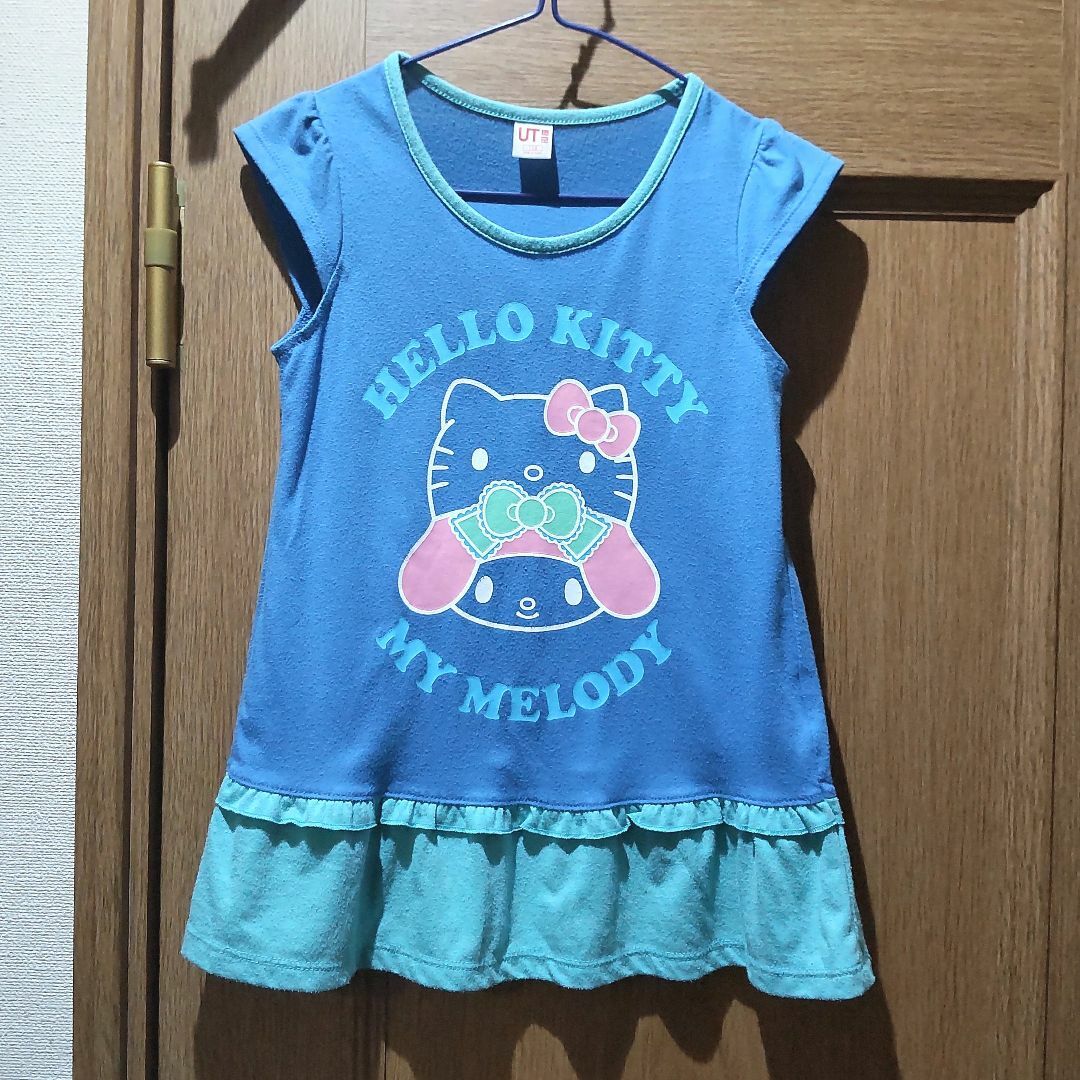 サンリオ(サンリオ)のサンリオ　ハローキティ　マイメロのワンピース　サイズ110 キッズ/ベビー/マタニティのキッズ服女の子用(90cm~)(ワンピース)の商品写真