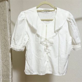 leilian - レリアン　leilian トップス　レースブラウス　丸襟ブラウス　上品　お呼ばれ