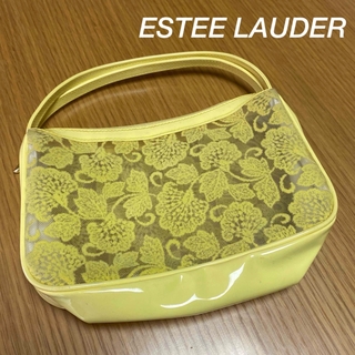 エスティローダー(Estee Lauder)の【新品】エスティーローダー　メッシュポーチ　花柄　イエロー　化粧ポーチ(ポーチ)