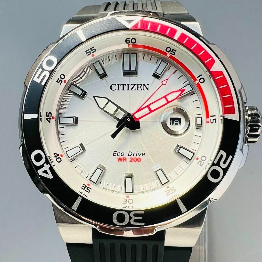 CITIZEN(シチズン)のシチズン 展示品 腕時計 メンズ エコドライブ ラバーベルト シルバー ソーラー メンズの時計(腕時計(アナログ))の商品写真