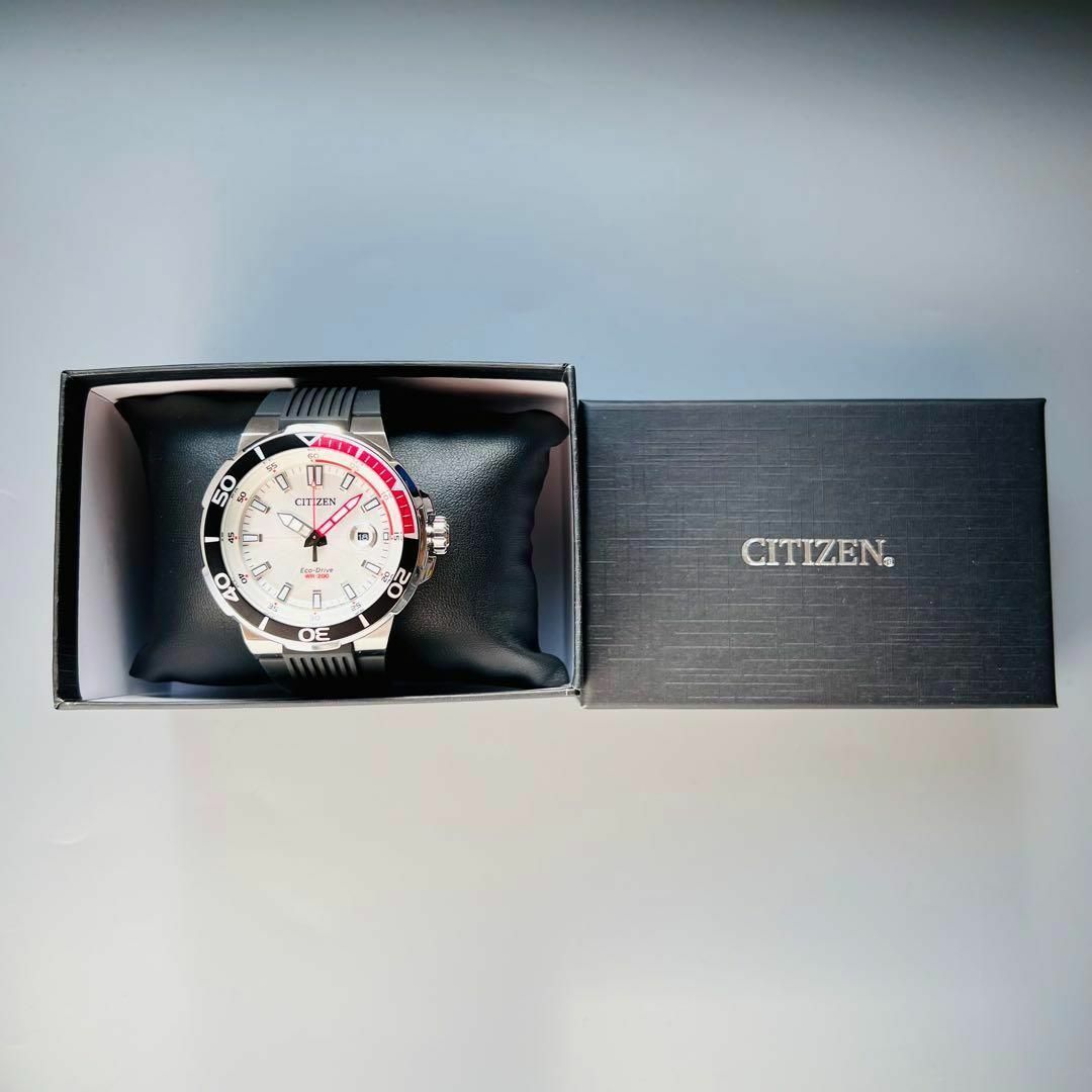 CITIZEN(シチズン)のシチズン 展示品 腕時計 メンズ エコドライブ ラバーベルト シルバー ソーラー メンズの時計(腕時計(アナログ))の商品写真