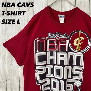 アメリカ古着　NBA キャブス　キャバリアーズプリントTシャツ　L赤ユニセックス(Tシャツ/カットソー(半袖/袖なし))