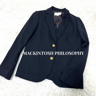 MACKINTOSH PHILOSOPHY - 【美品】マッキントッシュフィロソフィー　ウールジャケット　紺ブレ　金ボタン　36