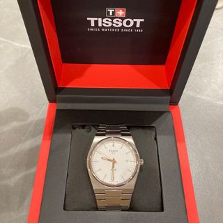 ティソ(TISSOT)の【新品】tissot ティソ　PRX　40 クォーツ　ホワイト　シルバー(腕時計(アナログ))