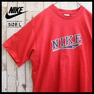 ナイキ(NIKE)のナイキ NIKE ビッグロゴ Tシャツ 00s 古着 サイズL (ＸL相当) 赤(Tシャツ/カットソー(半袖/袖なし))