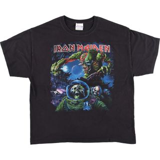 ヘインズ(Hanes)の古着 ヘインズ Hanes IRON MAIDEN アイアンメイデン バンドTシャツ バンT メンズXL /eaa442023(Tシャツ/カットソー(半袖/袖なし))