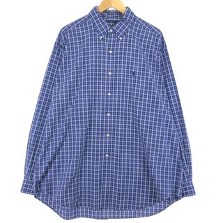 ラルフローレン(Ralph Lauren)の古着 ラルフローレン Ralph Lauren BLAKE 長袖 ボタンダウンチェックシャツ メンズXL /eaa443183(シャツ)