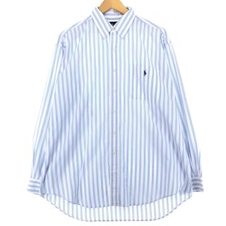 ラルフローレン(Ralph Lauren)の古着 ラルフローレン Ralph Lauren BLAIRE 長袖 ボタンダウンストライプシャツ メンズL /eaa446972(シャツ)