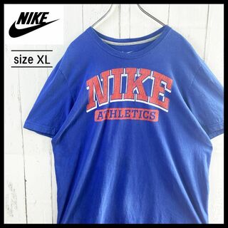 ナイキ(NIKE)のナイキ NIKE ビッグロゴ Tシャツ ゆるだぼ 90s 古着 XL ブルー(Tシャツ/カットソー(半袖/袖なし))