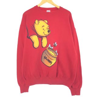 古着 90年代 DISNEY DESIGNS POOH くまのプーさん キャラクタースウェットシャツ トレーナー USA製 メンズXL ヴィンテージ /eaa392090(スウェット)