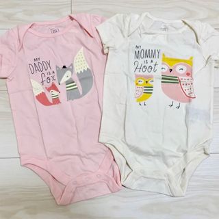 ベビーギャップ(babyGAP)の【新品】babygap ロンパース２枚セット 70(ロンパース)