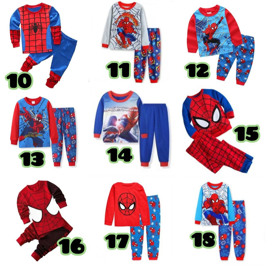 スパイダーマン　120 半袖　パジャマ キッズ/ベビー/マタニティのキッズ服男の子用(90cm~)(パジャマ)の商品写真