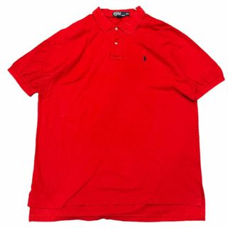 ポロラルフローレン(POLO RALPH LAUREN)のポロラルフローレン 半袖ポロシャツ 無地レッド 鹿の子 ポニー刺繍t92(ポロシャツ)