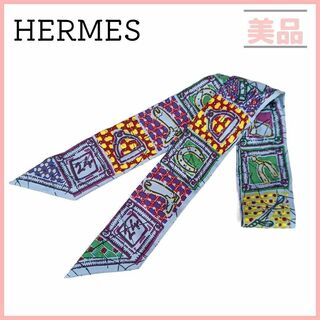 エルメス(Hermes)のエルメス ツイリー Le Boubou H　ブーブーH ライトブルー スカーフ(バンダナ/スカーフ)