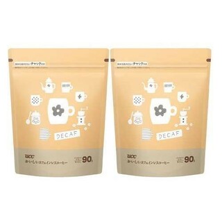 ユーシーシー(UCC)の2個 UCC おいしいカフェインレスコーヒー 袋(90g)(コーヒー)
