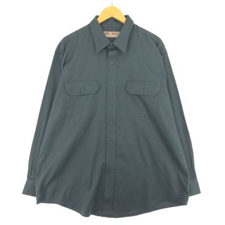 古着 80年代 ビッグマック BIG MAC AUTHENTIC WORKWEAR 長袖 ワークシャツ メンズXL ヴィンテージ /eaa443504(シャツ)