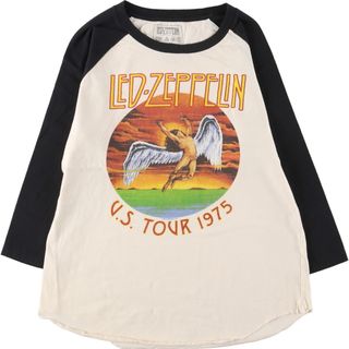 古着 LED ZEPPELIN レッドツェッペリン 七分袖 ラグラン バンドTシャツ バンT メンズS /eaa410259(Tシャツ/カットソー(半袖/袖なし))