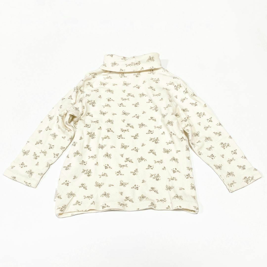 バースデイtete a teteテータテート花柄タートルネックトップス90cm キッズ/ベビー/マタニティのキッズ服女の子用(90cm~)(Tシャツ/カットソー)の商品写真