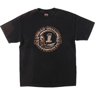 古着 90~00年代 ハーレーダビッドソン Harley-Davidson ドクロ柄 スカル柄 モーターサイクル バイクTシャツ メンズL ヴィンテージ /eaa410214